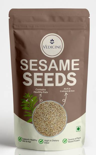 VEDICINE Premium Quality White Sesame Seeds SAFED TIL -500g White Sesame Seeds