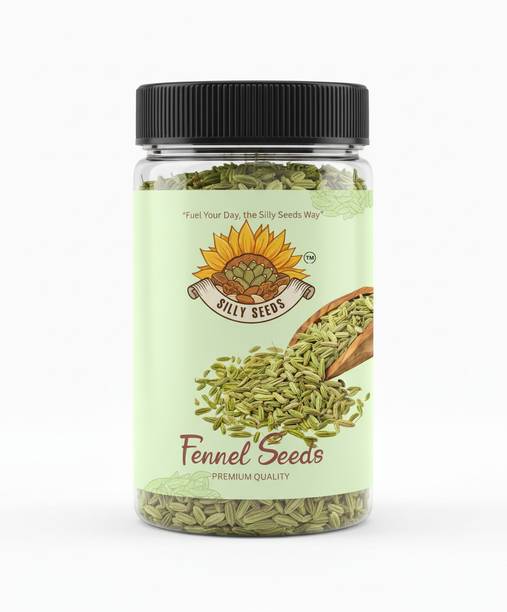 SILLY SEEDS Premium Fennel Seeds (Saunf) | Natural & Aromatic | Digestive & Refreshing Saunf Small