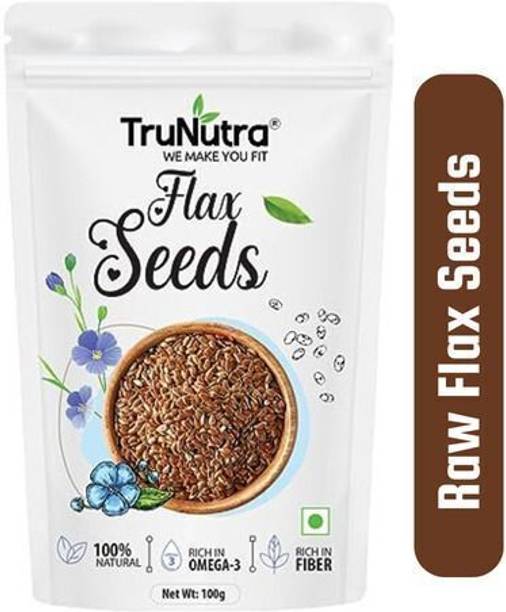 TruNutra Flax Seeds Weight Loss, High In Omega-3 & Fiber Rich Diet, Hair Growth Seed Brown Flax Seeds