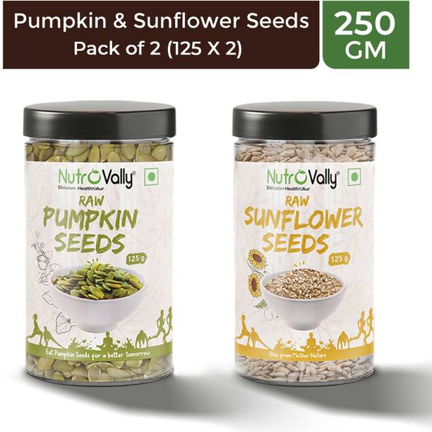 NutroVally Pumpkin & Sunflower Combo for Weight Loss | Magnesium & Minerals Rich Diet Snack Pumpkin Seeds, Sunflower Seeds