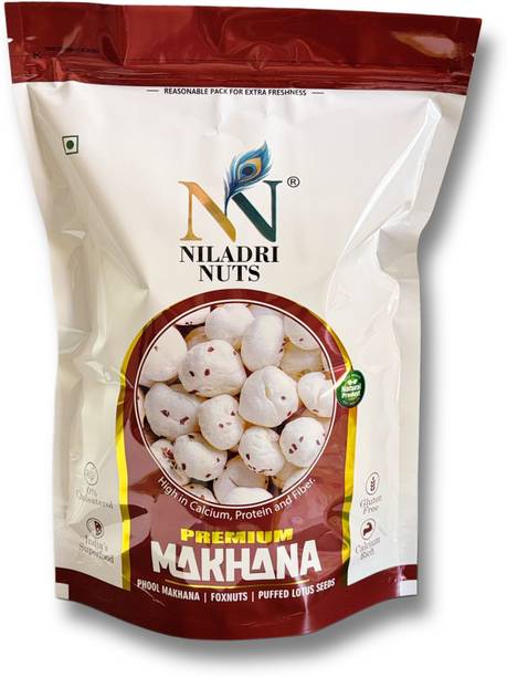 niladri nuts Premium Makhana | Fit for Fasting | Foxnuts | Healthy Snacks Lotus Seeds(Makhana)