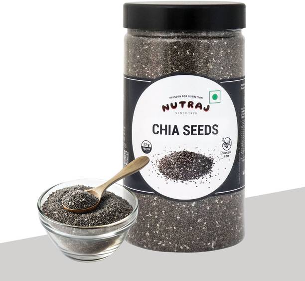 Nutraj Chia Seeds 500g Jar, Chia Seeds for Weight Loss, Raw Unroasted Chia Seeds