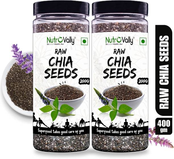 NutroVally for Weight Loss with Omega 3 , Zinc and Fiber, Calcium Rich Chia Seeds Chia Seeds