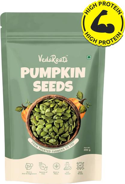 Vedaroots Raw pumpkin seeds | 100% organic | Rich source of zinc & magnesium | AAA grade Pumpkin Seeds
