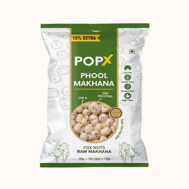 POPX Phool Makhana Healthy Snacks | Rich Calcium Phool Makhana, Lotus Seeds(Makhana)