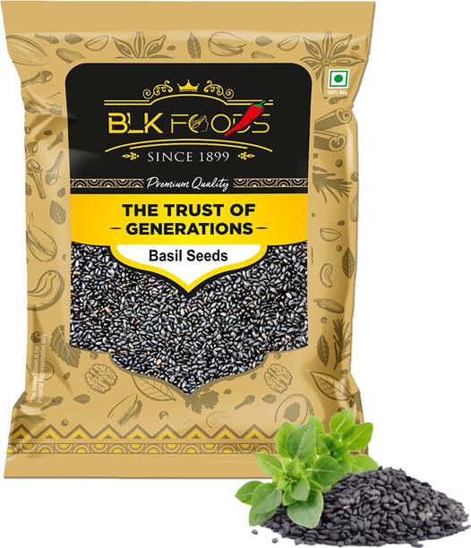 BLK FOODS Raw Basil Seeds | Sabja | Tukhmariya seed for Weight loss |Rich in Zinc & Fiber Basil Seeds