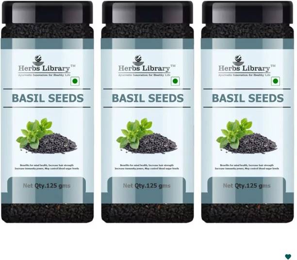 Herbs Library Basil Seeds | Cooling Refreshing Herbal Gel For Tropical Climates Basil Seeds