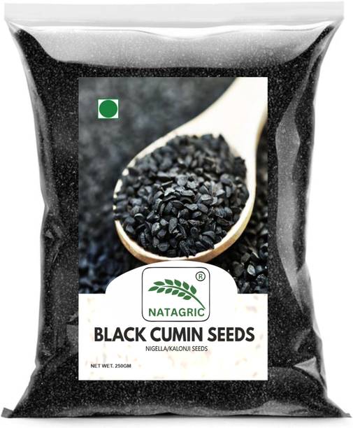 natagric BEST QUALITY KALONJI SEED ( BLACK CUMIN SEED ) NIGELLA 250GM Black Cumin Seeds