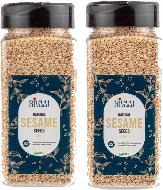 Rivaaj White Sesame Seeds (Til) | Natural No Artificial Flavours | Pure & Healthy Sesame Seeds