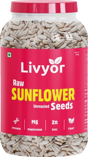 LIVYOR Sunflower Seeds for Eating | High in Protein and Fibers Sunflower Seeds