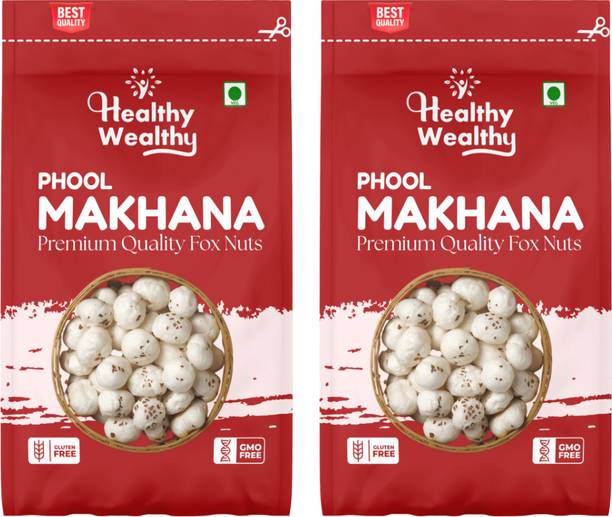 Healthy Wealthy Premium Phool Makhana 200g | Lotus Seeds Puffed Kernels Phool Makhana