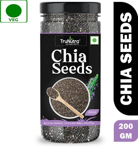 TruNutra Raw Unroasted Chia Seeds with Omega 3 and Zinc for healt