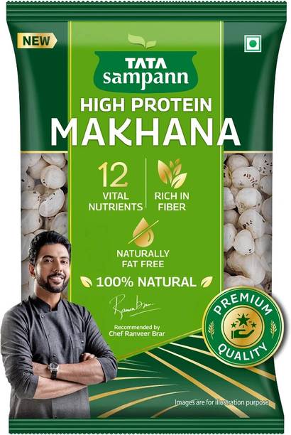 Tata Sampann High Protein Makhana, Premium Foxnut, Prasadam-Grade Snack, Fit for Fasting Lotus Seeds(Makhana)