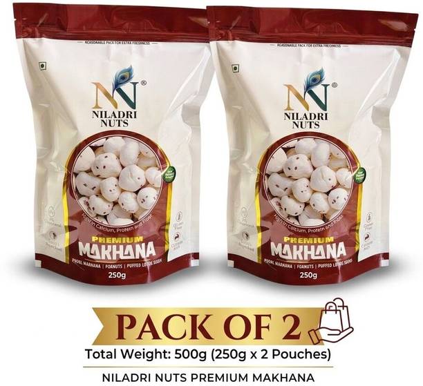 niladri nuts Premium Phool Makhana | Fox nuts | Best Quality Makhana | Puffed Lotus Seeds Phool Makhana