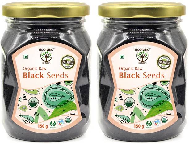 Econbioroots Certified 100% Organic Raw Black Seeds 150g Black Cumin Seeds