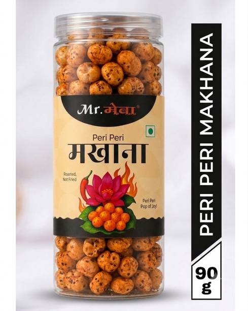 Mr.Meva Peri Peri Makhana 90g | Standard Size Roasted Fox Nuts | Healthy Crunchy Snack Roasted Makhana