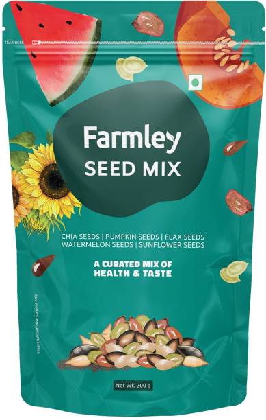 Farmley Seed Mix Protein Rich Snacks Sunflower Seeds, Pumpkin Seeds, Watermelon Seeds, Brown Flax Seeds, Chia Seeds