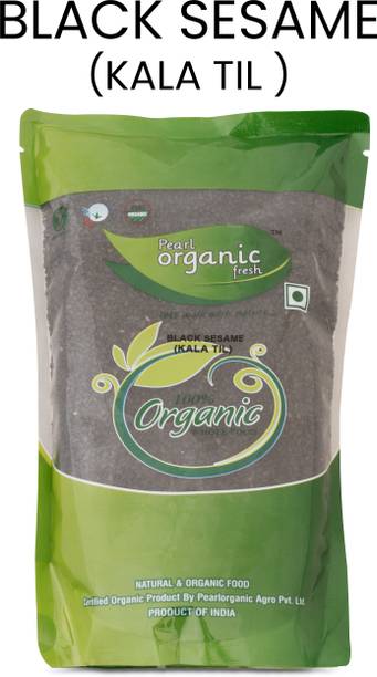 Pearl Organic Fresh Organic Black Sesame Seeds (Kala Til) | 100% Natural | Rich in Calcium & Iron Sesame Seeds