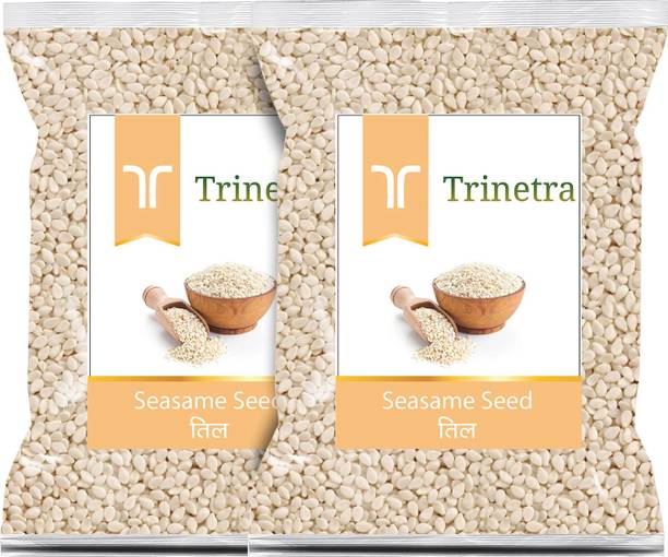 Trinetra White Sesame Seed 400Gm Each (Pack Of 2) Safed Till / Tilli (800 g) White Sesame Seeds