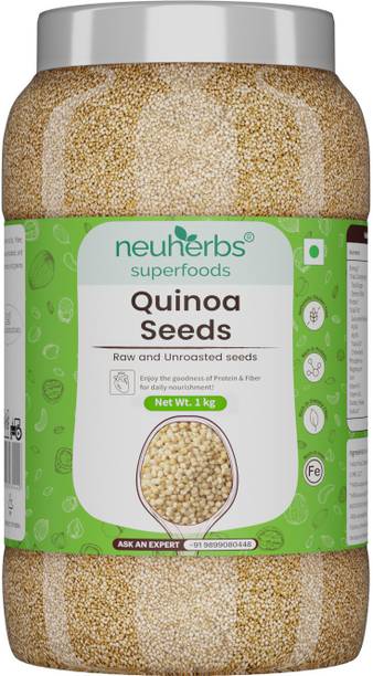 Neuherbs Organic Raw Unroasted White Quinoa Seeds for Weight loss Management, Rich in Iron, fiber and Gluten free Quinoa Seeds