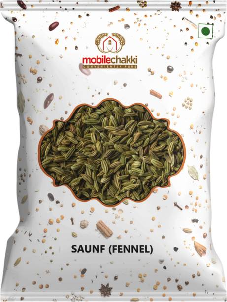 MOBILE CHAKKI Premium Saunf | Whole Fennel Seeds | Natural & Aromatic Saunf Small