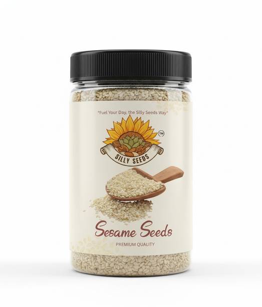 SILLY SEEDS Sesame Seeds (Safed Til) | Natural Til | Rich in Protein & Healthy Nutrients Sesame Seeds