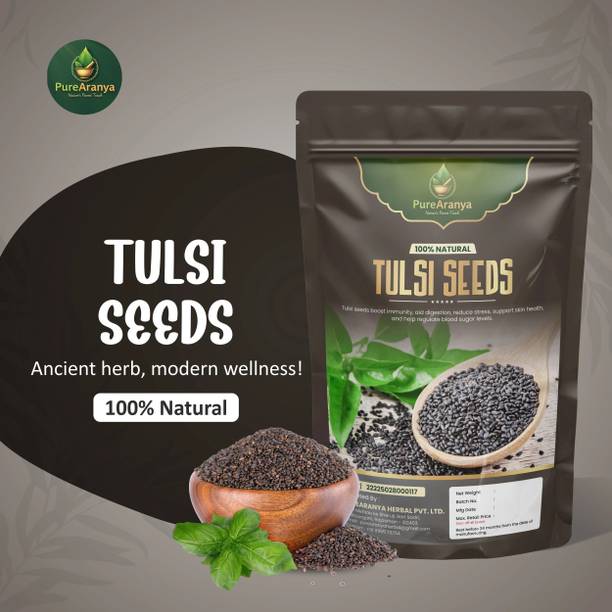 PureAranya Tulsi Seeds Boosts Immunity Skin Health & Supports Joint & Bone Health Basil Seeds