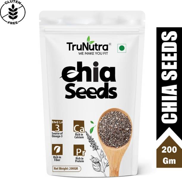 TruNutra Chia Seeds for weight loss with Omega 3 and Fiber, Calcium Super food Chia Seeds