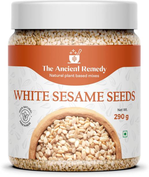 THE ANCIENT REMEDY White Sesame Seeds|100% Natural white Sabut Till for Eating|Antioxidant-Rich White Sesame Seeds