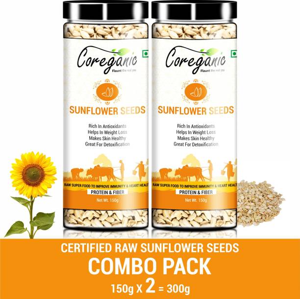 Coreganic Certified Raw Sunflower Seeds - Raw Super food For Protein & Fiber Sunflower Seeds