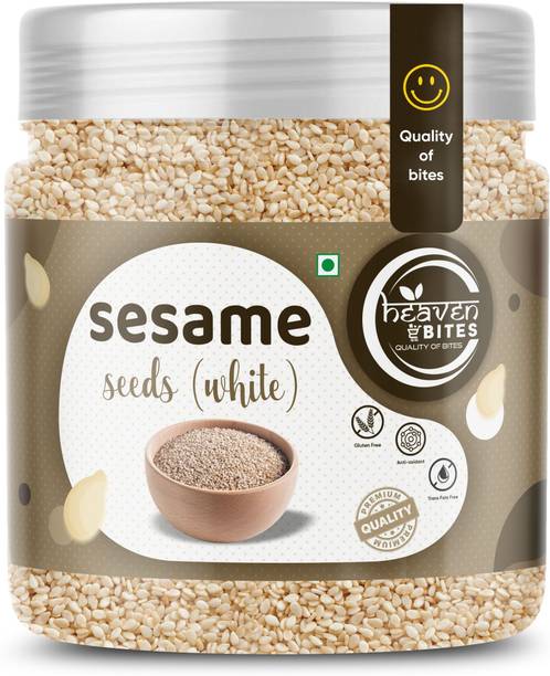 HEAVEN BITES White Sesame Seeds | Unpolished & Fresh | Rich in Calcium, Protein, Iron & Oil White Sesame Seeds