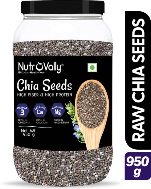 NutroVally Raw Chia Seeds for Weight Loss with Omega 3 , Calcium and Zinc, Fiber Rich Seeds Chia Seeds