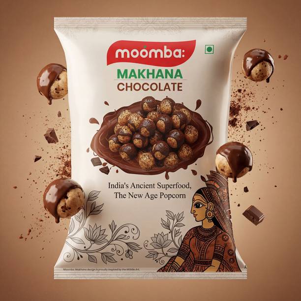 moomba: Roasted Crunchy Chocolate Makhana, Protein & Fiber Rich Foxnut, Healthy Snack Phool Makhana