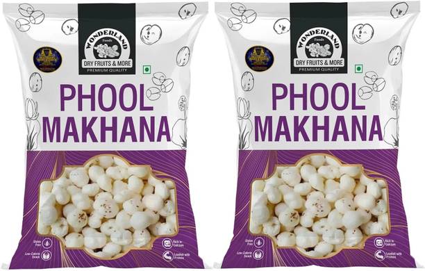 WONDERLAND Phool Makhana / Ful Makhana) Lotus Seed Pop / Gorgon Nut Puffed Kernels Phool Makhana