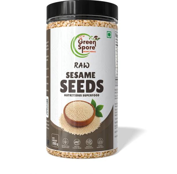 Green Spore Sesame Seeds 100% Natural Rich in Calcium, Iron & Protein Premium Quality 200g Sesame Seeds