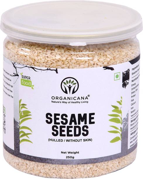Organicana White Till/Sesame Seeds (Safed Til) - 250gm | 100% Natural Sesame Seeds