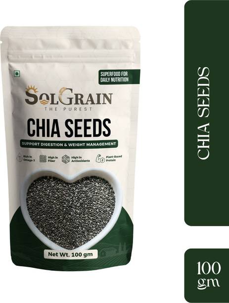 SOLGRAIN for Weight Loss with Omega 3 , Zinc and Fiber, Calcium Rich Chia Seeds