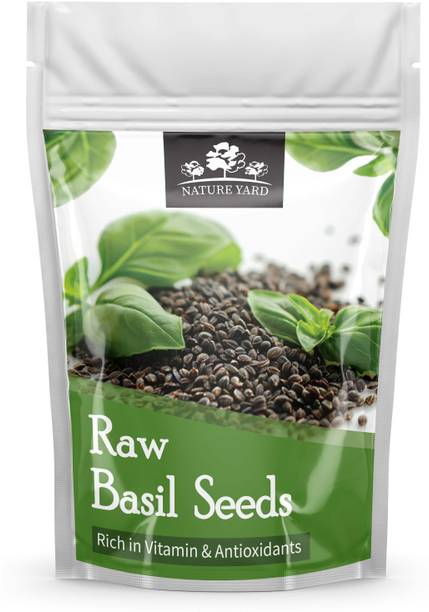 NATURE YARD Raw Basil /Sabja /Tukmaria /Bapji /falooda Seeds for Weight Loss-Rich in Protein Basil Seeds