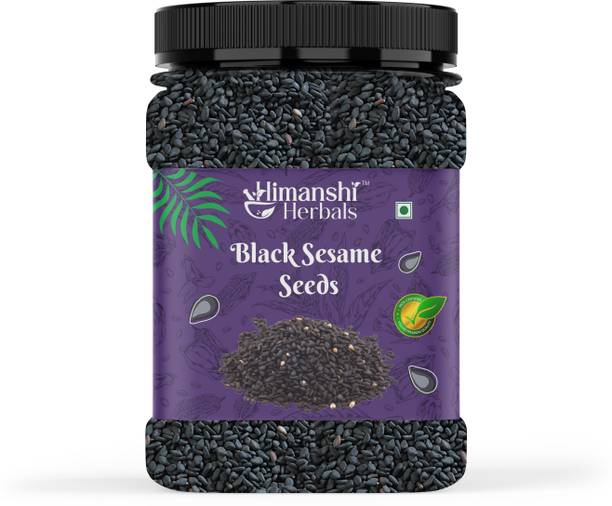 HIMANSHI HERBALS Black Sesame Seeds | Rich in Calcium & Iron | Raw & Natural | Salads & Desserts Black Sesame Seeds