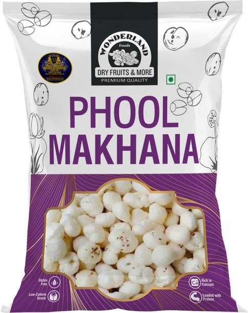 WONDERLAND Phool Makhana / Ful Makhana) Lotus Seed Pop / Gorgon Nut Puffed Kernels Lotus Seeds(Makhana)