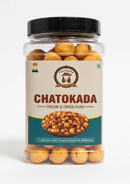 CHATOKADA Cream & Onion Aura Makhana – Flavoured Roasted Fox Nuts, Crunchy & Healthy Snack Lotus Seeds(Makhana)
