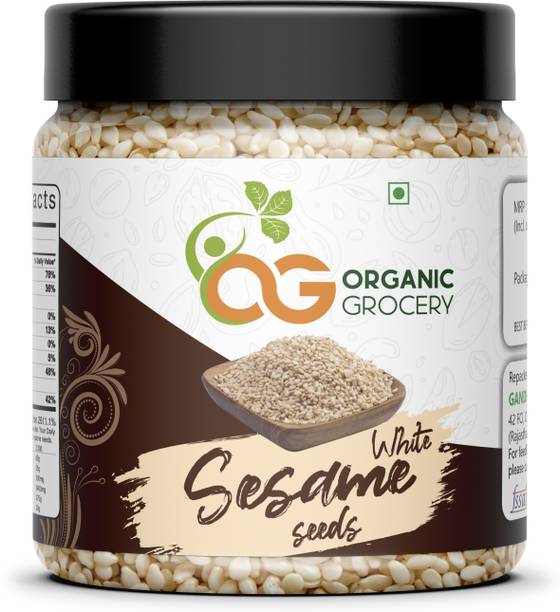 Organic Grocery White Till/Sesame Seeds Jar (Safed Til) 100% Natural Sesame Seeds