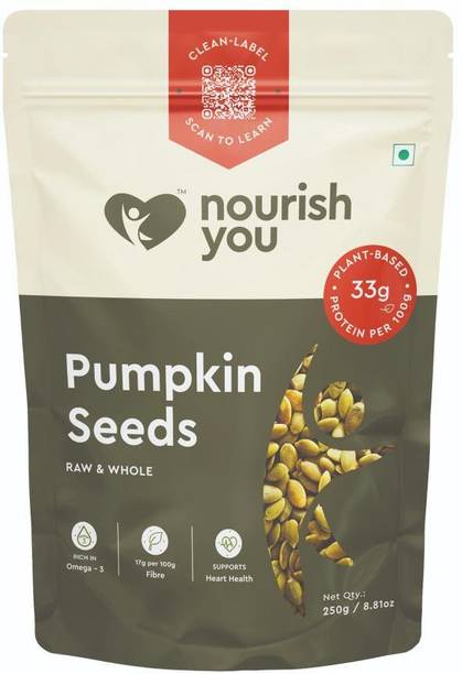 Nourish You Pumpkin Seeds | High in Protein, Minerals and Omega 3 | 250G Pumpkin Seeds
