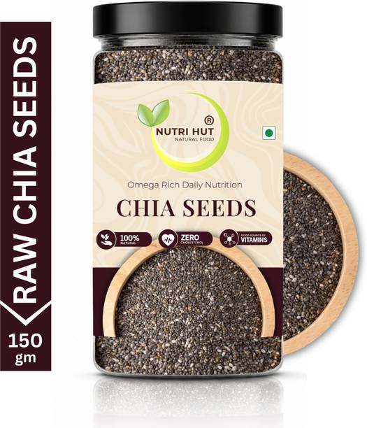 Nutri Hut Chia Seeds for Weight Loss - Omega-3 Fatty Acids Boosts Heart and Brain Health Chia Seeds