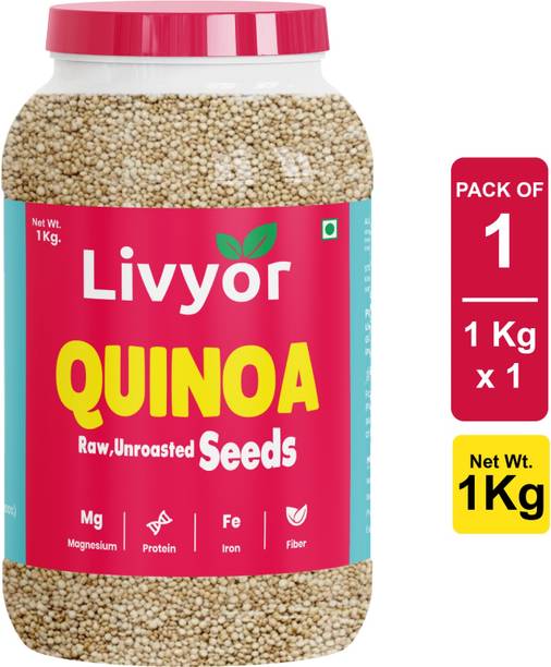 LIVYOR Quinoa Seeds - Raw,Unroasted for Weight loss Management,Rich in Omega-3 and Iron Quinoa Seeds