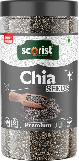 Scorist Premium Natural Raw Chia Seeds | Edible Chia Seeds | 400g Chia Seeds