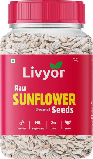 LIVYOR Raw Sunflower Seeds, High in Protein and Fibers Sunflower Seeds