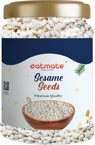 Eatmate Premium White sesame Seeds|Till| Super Food |Hulled White Sesame Seeds