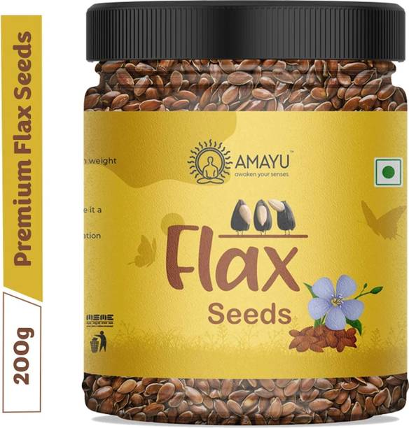 AMAYU Raw Flax Seeds Weight Loss | Healthy Edible Seeds | Rich in Omega 3 Fatty Acid Brown Flax Seeds