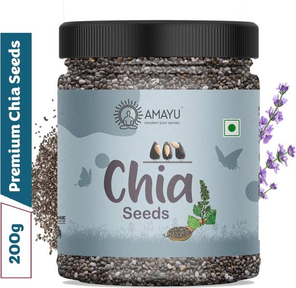 AMAYU Raw Organic for Weight Loss & Eating| Omega 3, Zinc&Fiber, Rich in Calcium Combo Chia Seeds